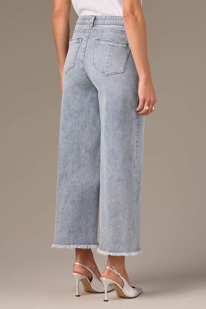 Wide Leg Raw Hem Denim