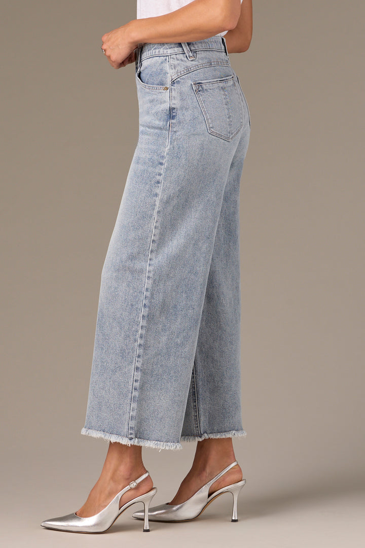 Wide Leg Raw Hem Denim