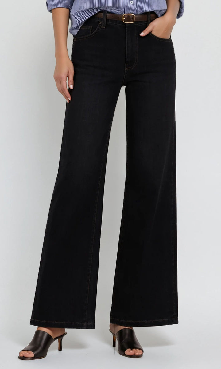 High-Rise Palazzo-Leg Jeans
