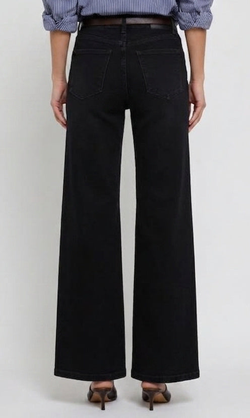 High-Rise Palazzo-Leg Jeans