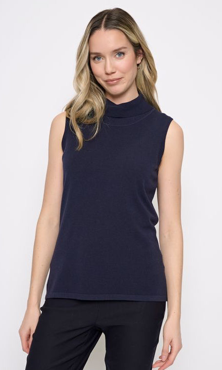 Mock Neck Knit Tank Top