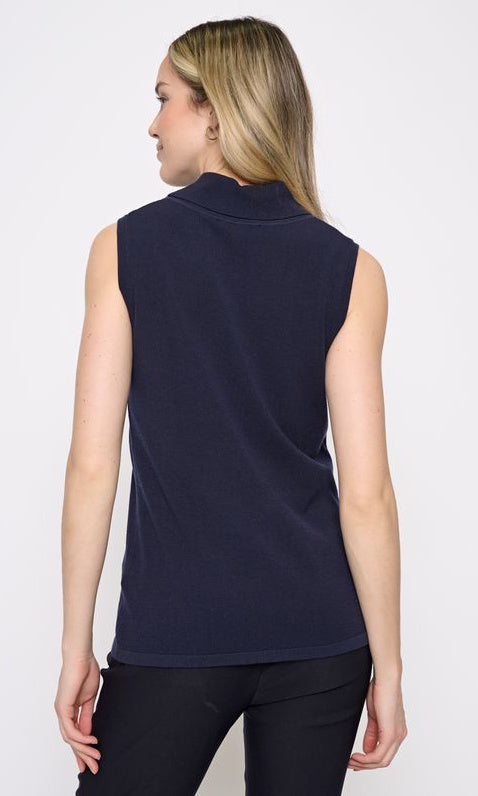 Mock Neck Knit Tank Top