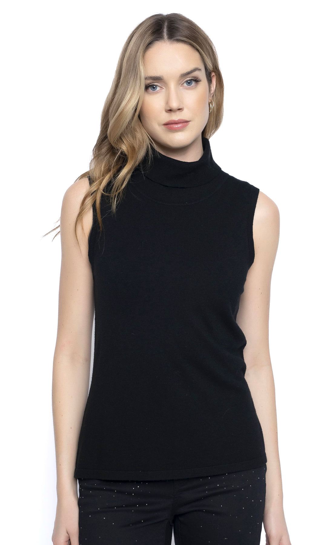 Mock Neck Knit Tank Top