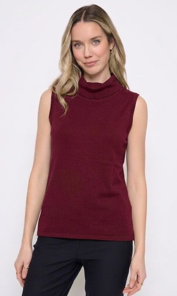 Mock Neck Knit Tank Top