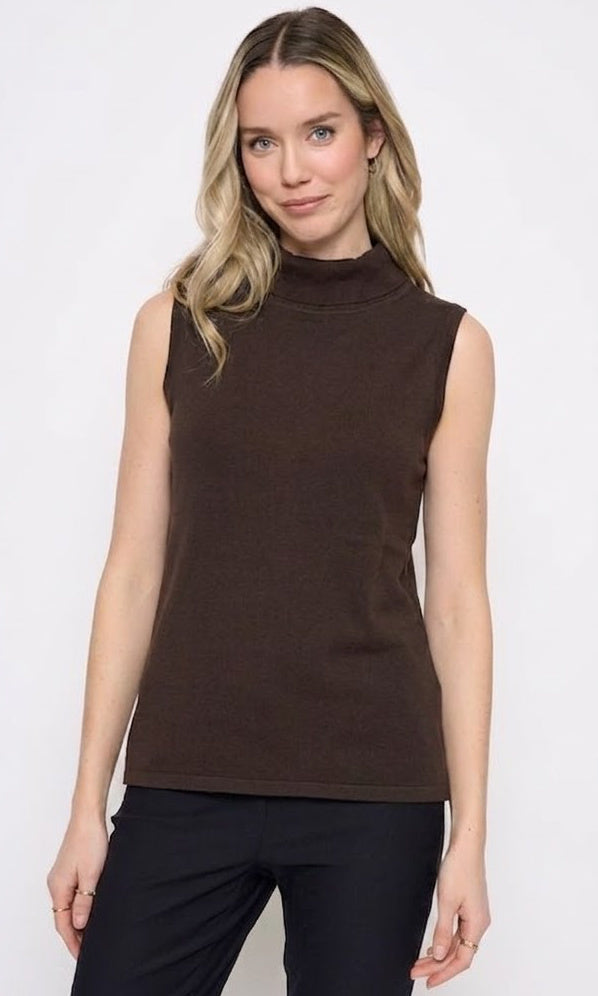 Mock Neck Knit Tank Top