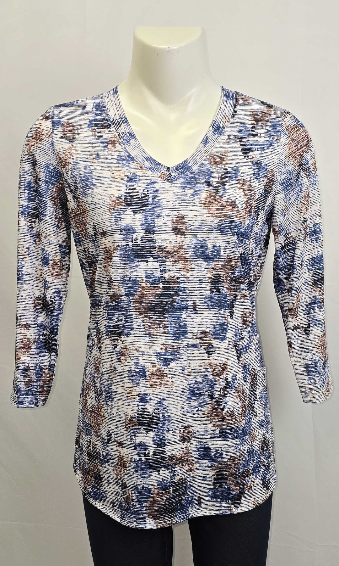Printed V-Neck Top