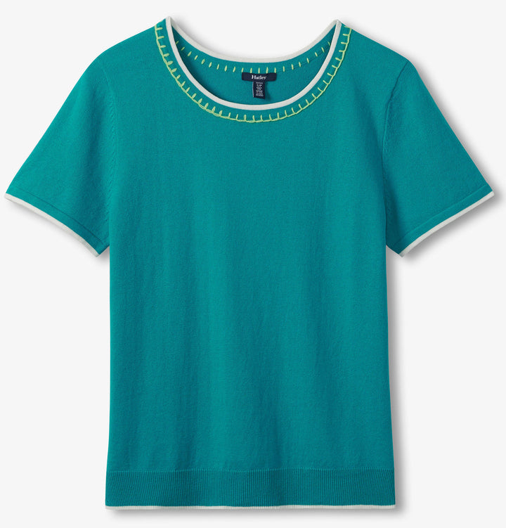 Contrast Trim Knit Top