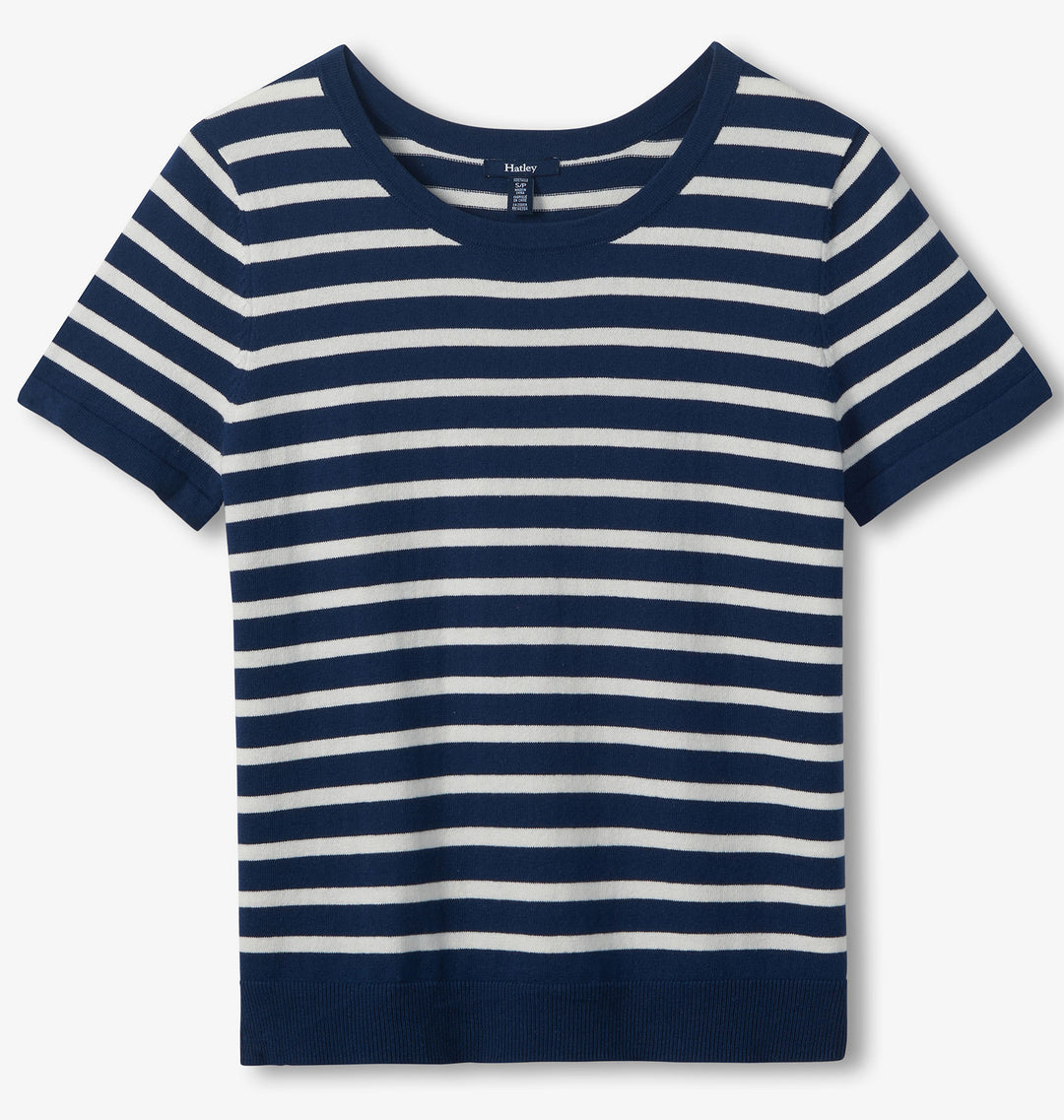 Short Sleeve Stripe Knit Top
