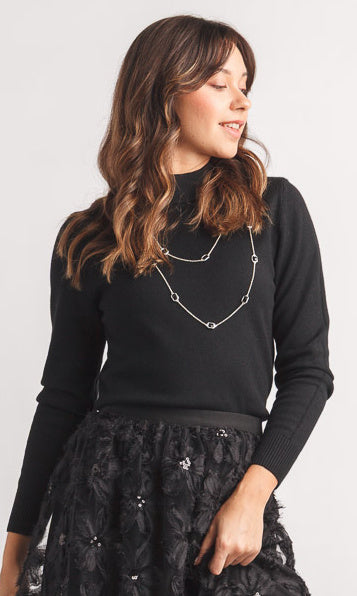 Lightweight Mock-Neck Sweater