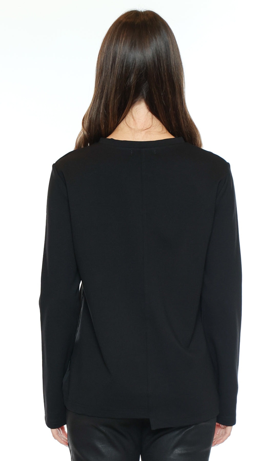 Mixed Media Button Detail Top