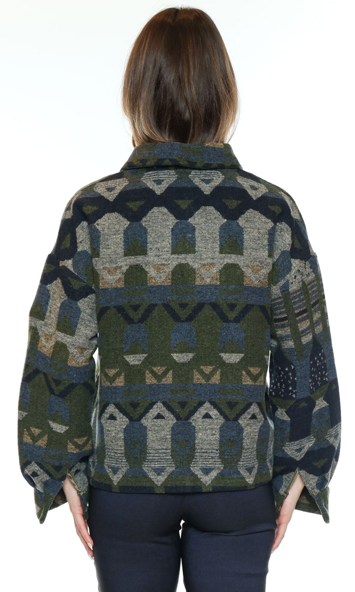Geometric Print Jacket