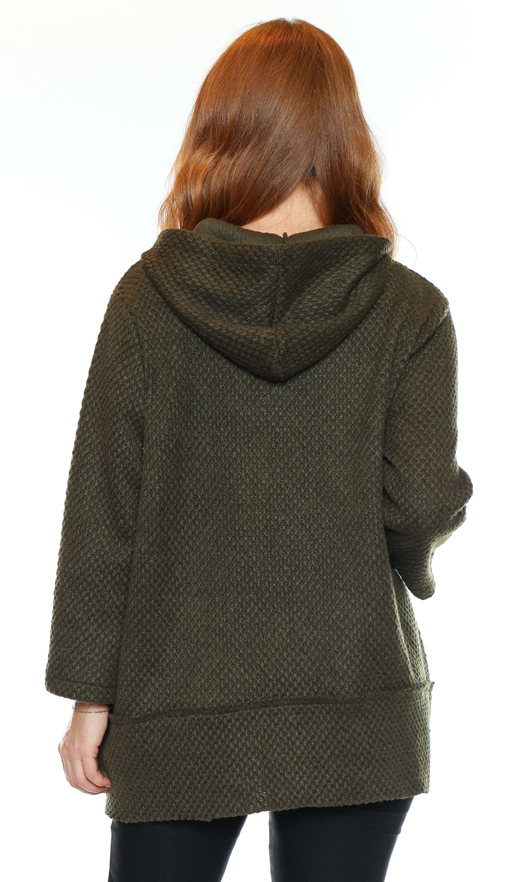 Textured Hooded Zip Jacket