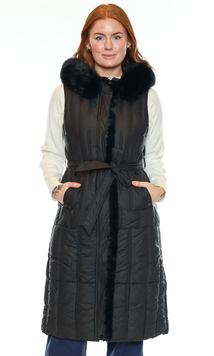 Belted Puffer Vest