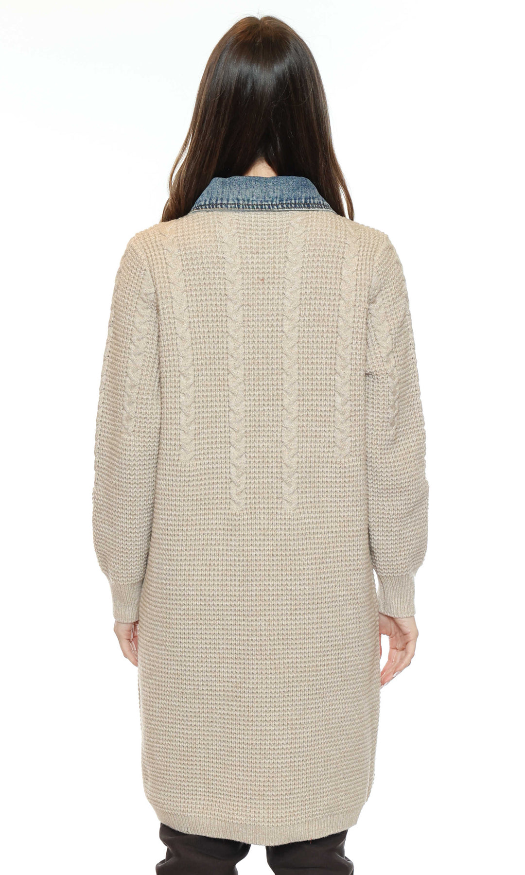 Denim Detail Knit Jacket
