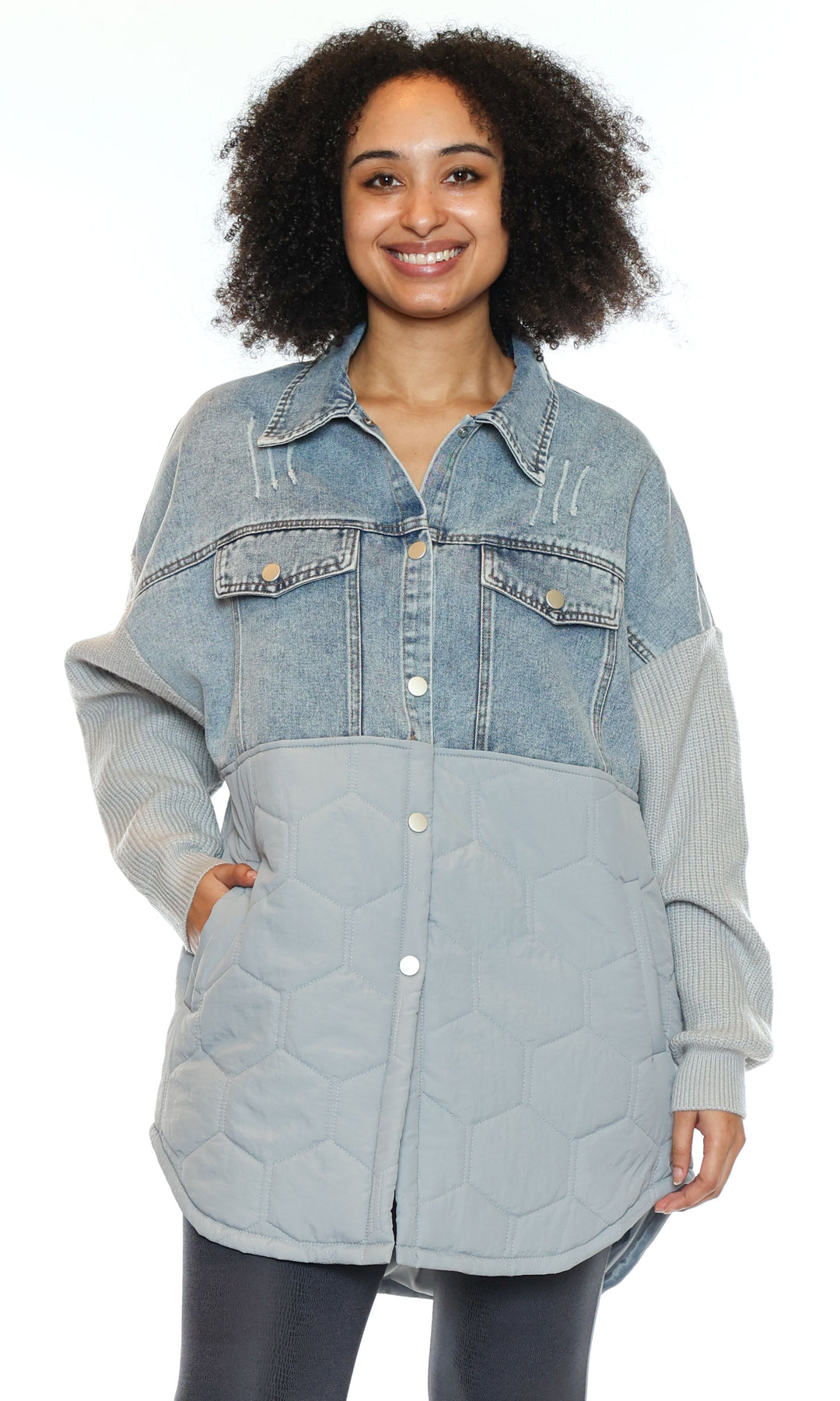Mixed Media Quilted Jacket