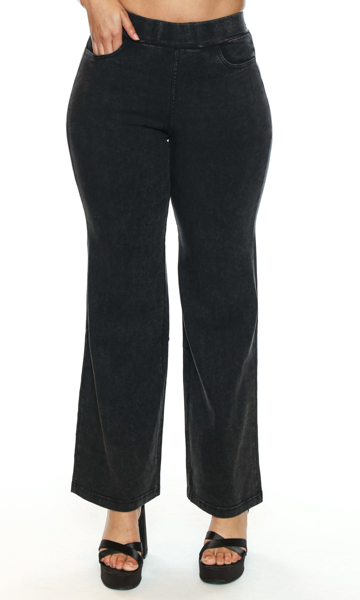 Pull-On Wide Leg Pants