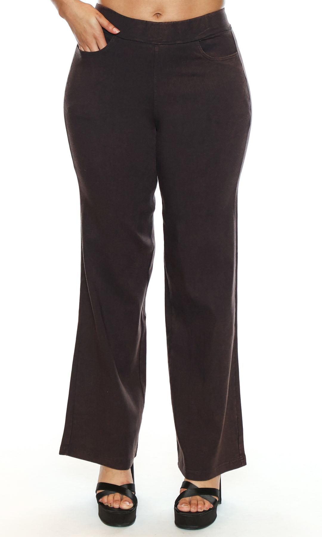 Pull-On Wide Leg Pants