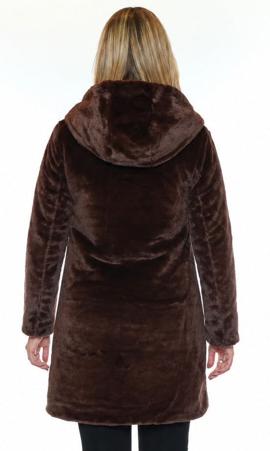 Two Way Reversible Hooded Coat