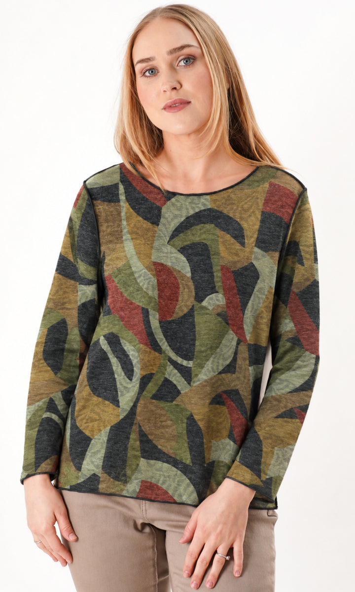 Reversible Abstract Print Top