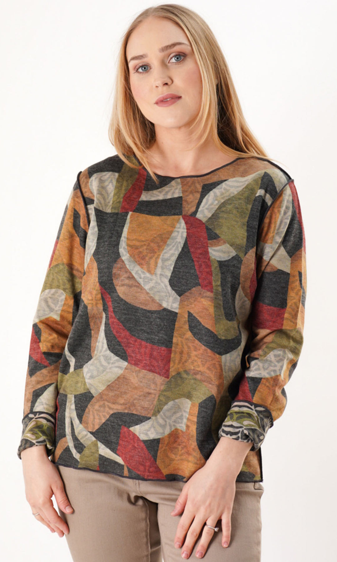 Reversible Abstract Print Top