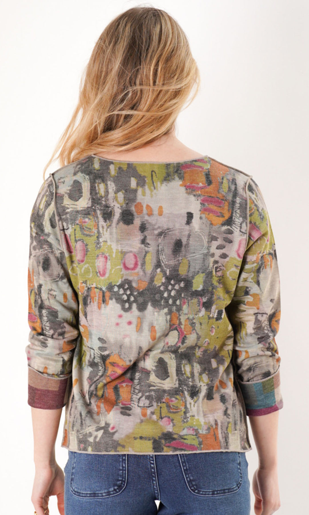 Reversible Abstract and Geometric Print Top