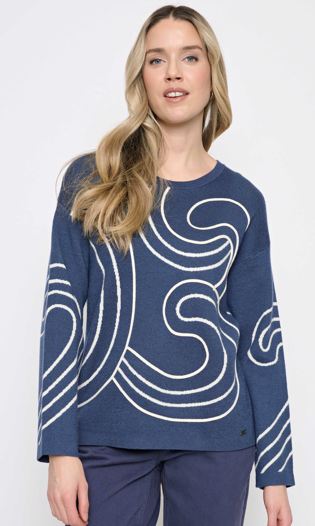 Flowing Line Knit Sweater