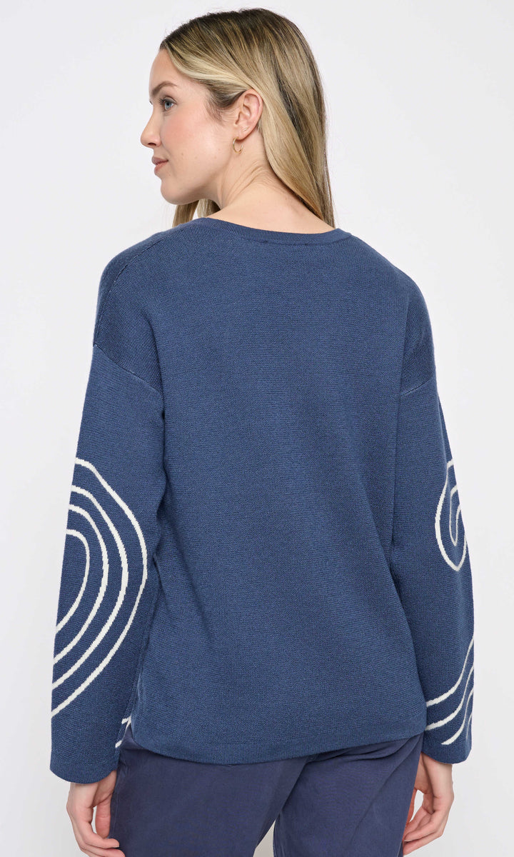 Flowing Line Knit Sweater