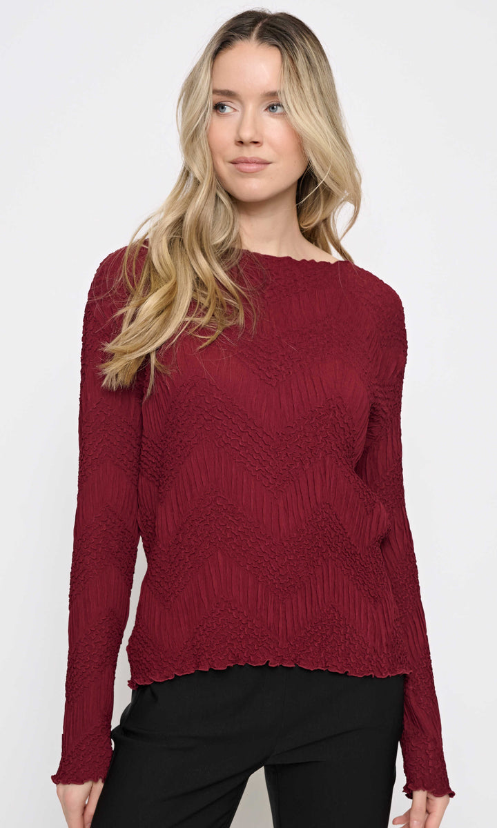 Wave Pattern Long Sleeve Top