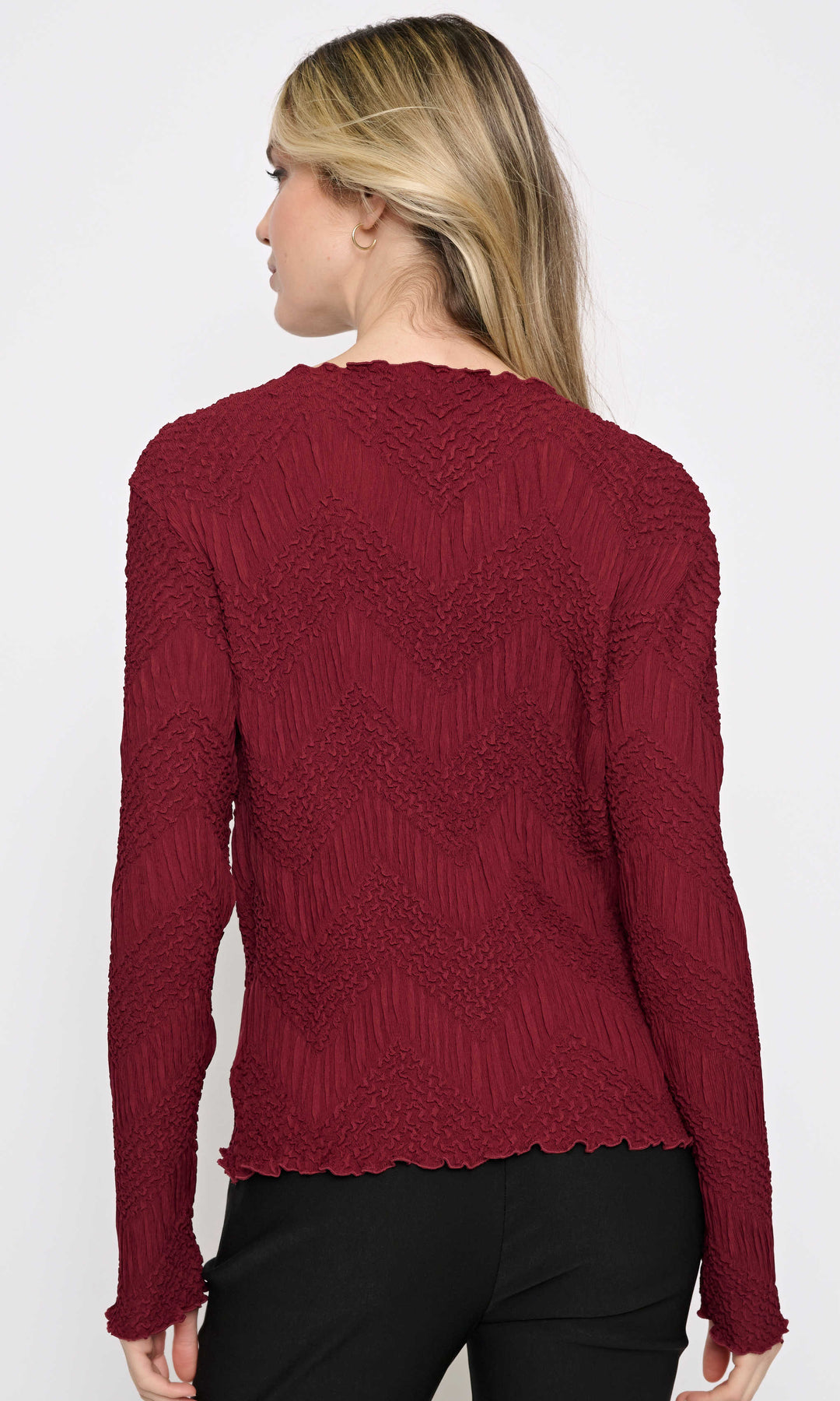Wave Pattern Long Sleeve Top