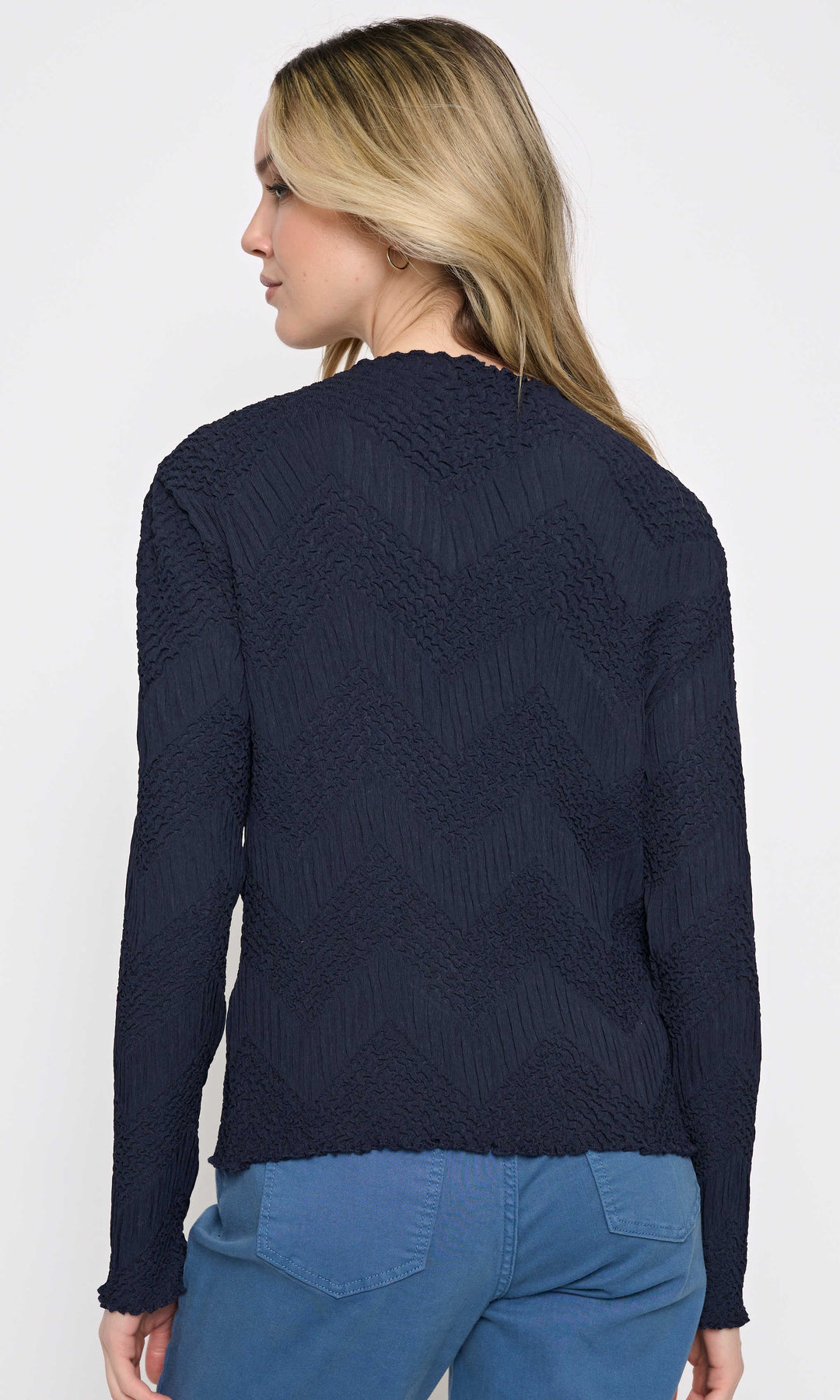 Wave Pattern Long Sleeve Top