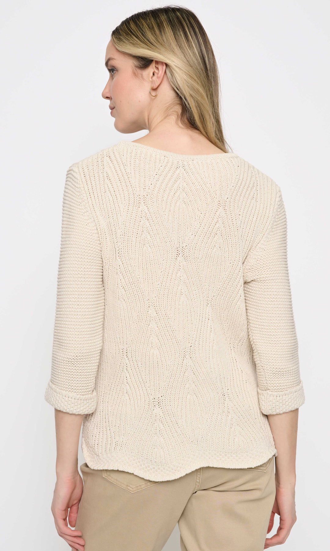Textured Wave Knit Sweater