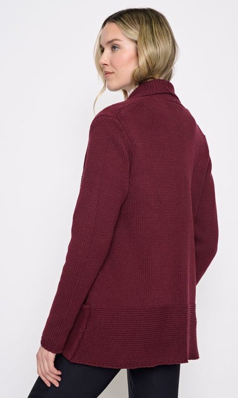 Ribbed Knit Pocket Cardigan