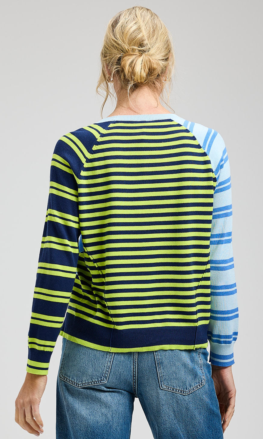 Striped Colour Block Knit Pullover