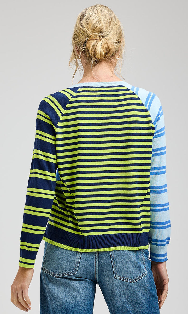 Striped Colour Block Knit Pullover