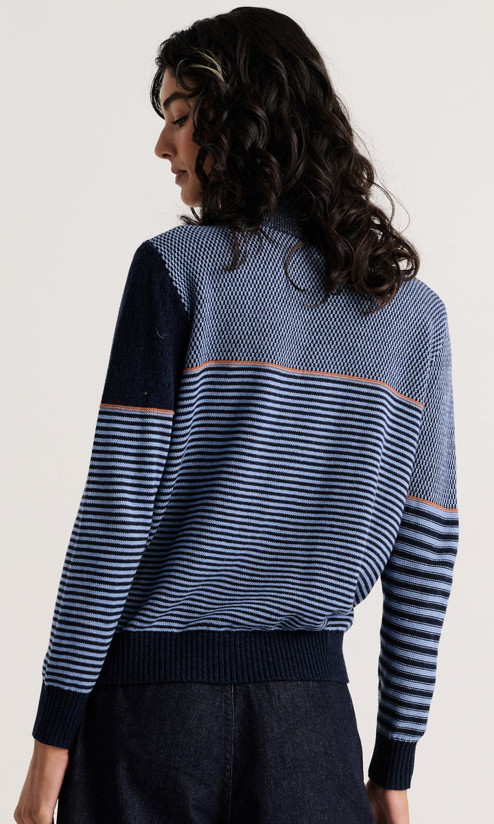 Mixed Knit Cashmere Blend Jacket