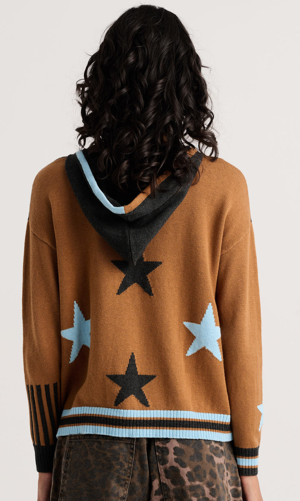 Cashmere Blend Hooded Knit Jacket