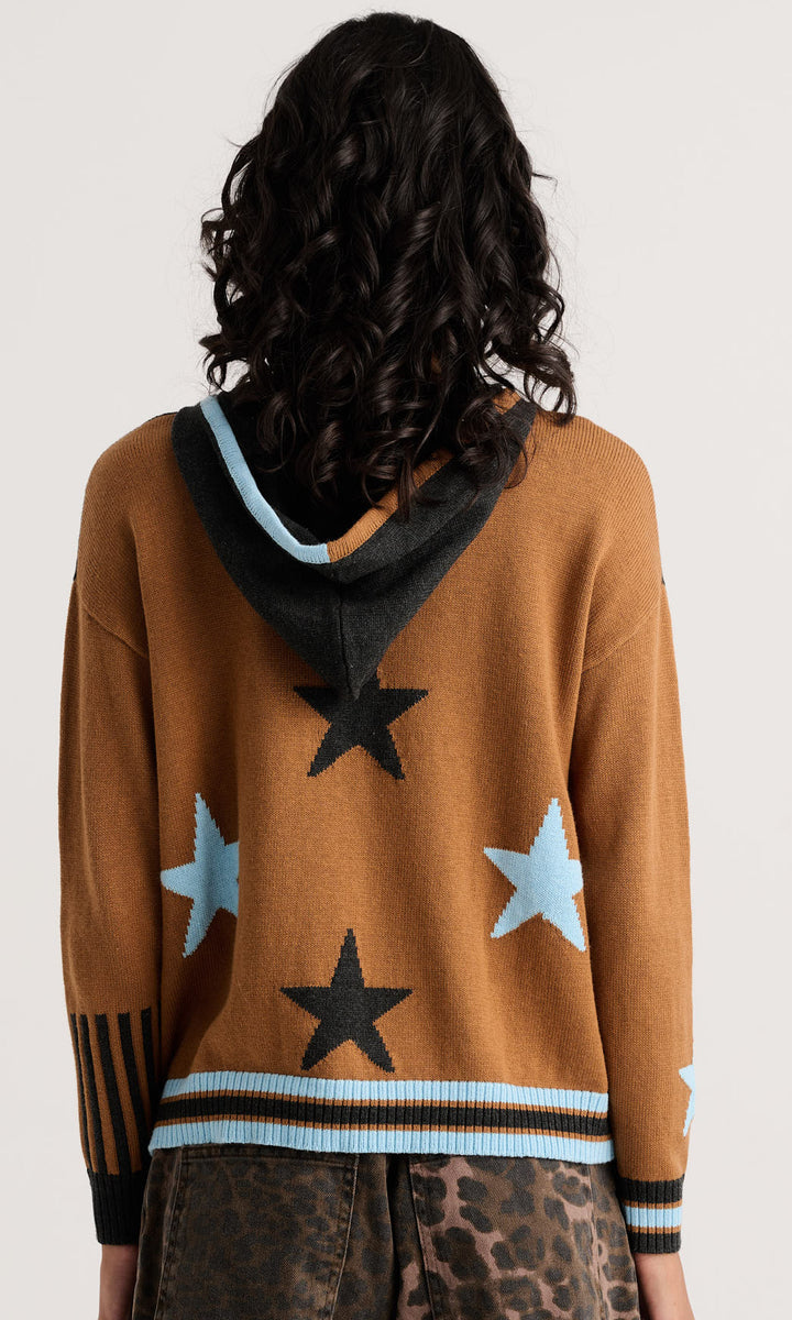 Cashmere Blend Hooded Knit Jacket