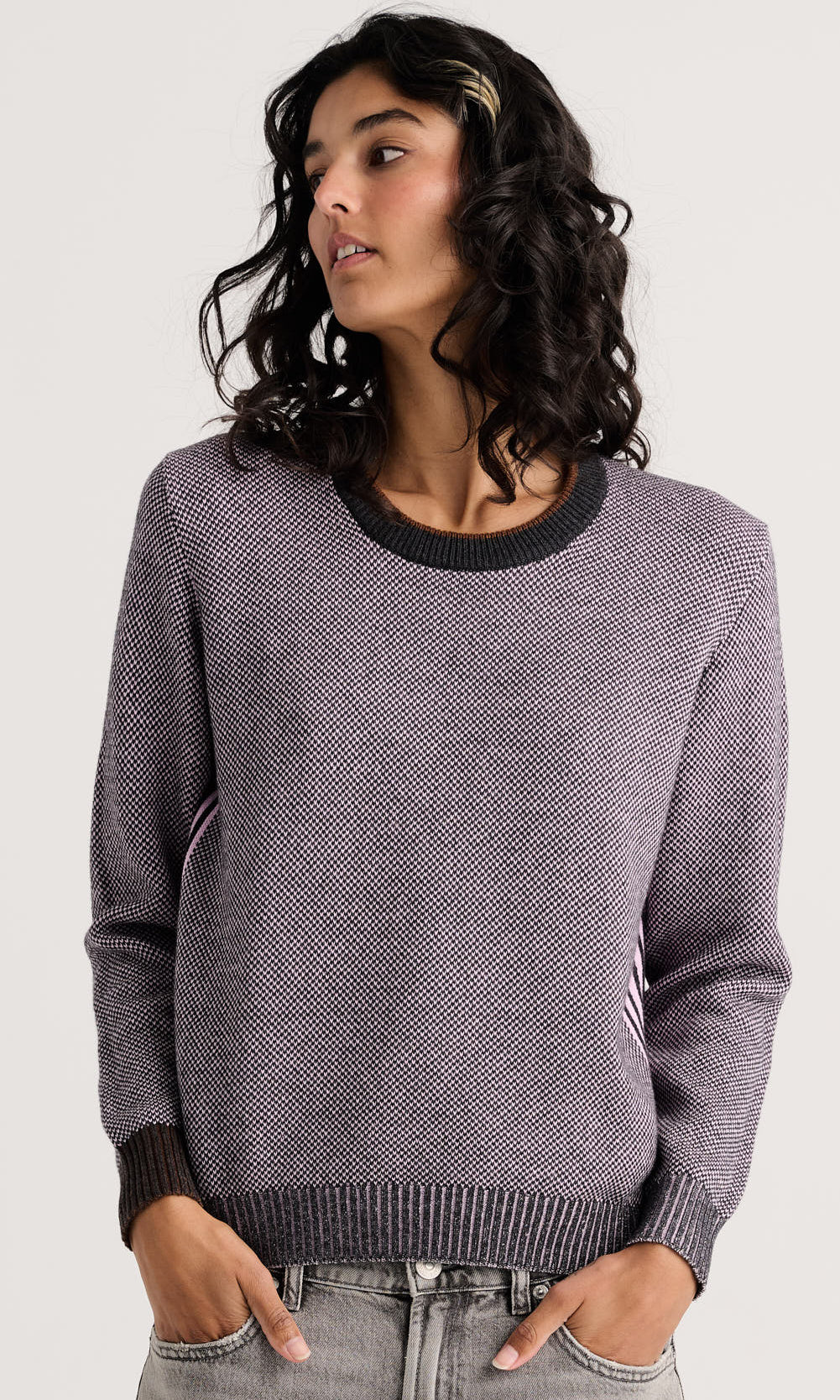Textured Cashmere Blend Sweater