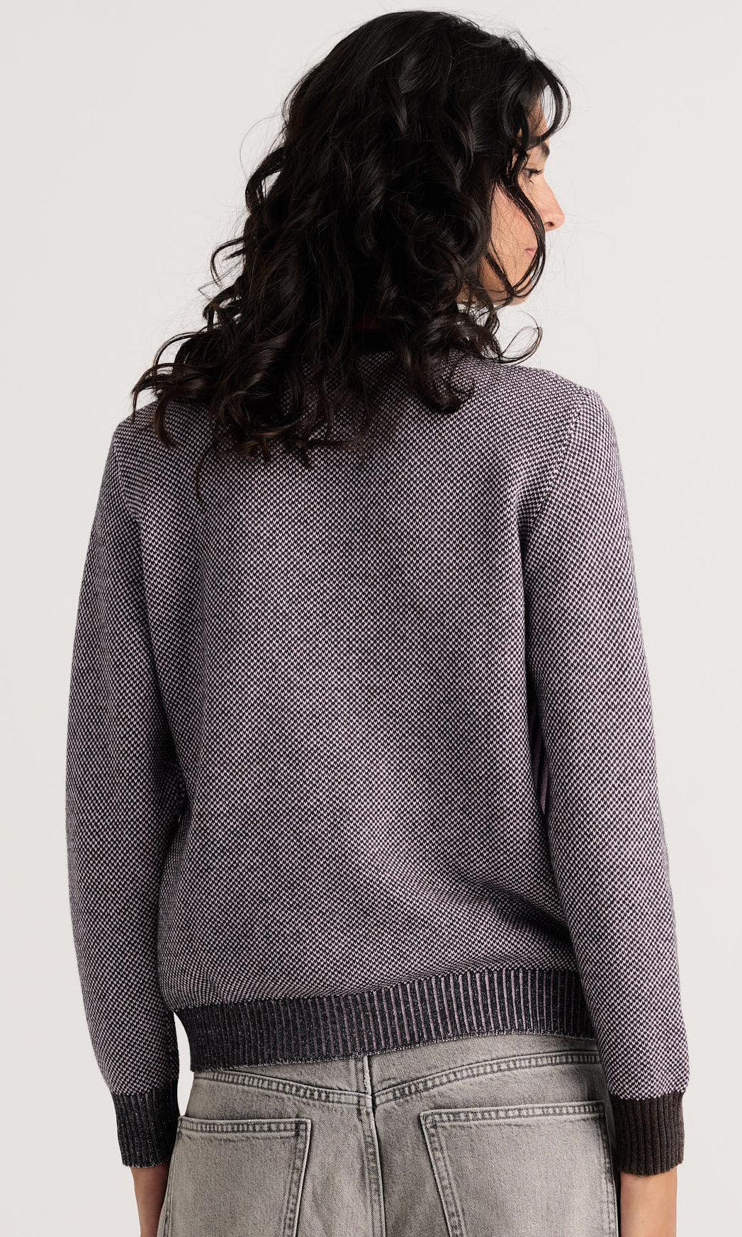 Textured Cashmere Blend Sweater