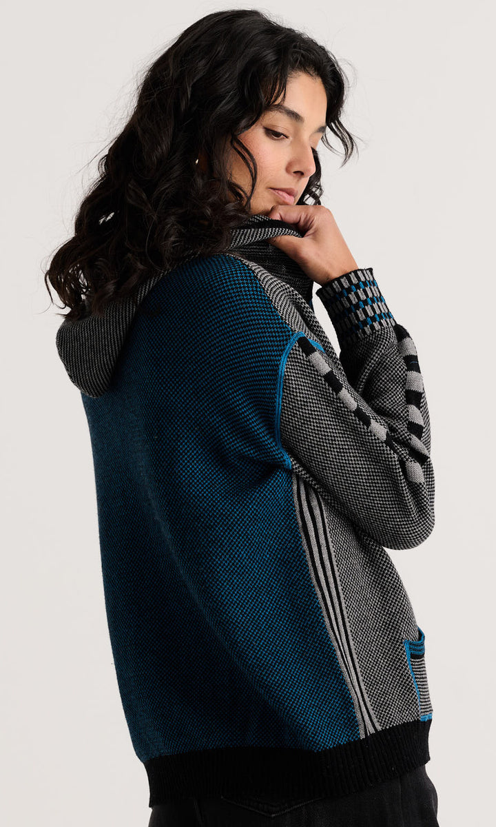 Hooded Cashmere Blend Zip-Up Jacket