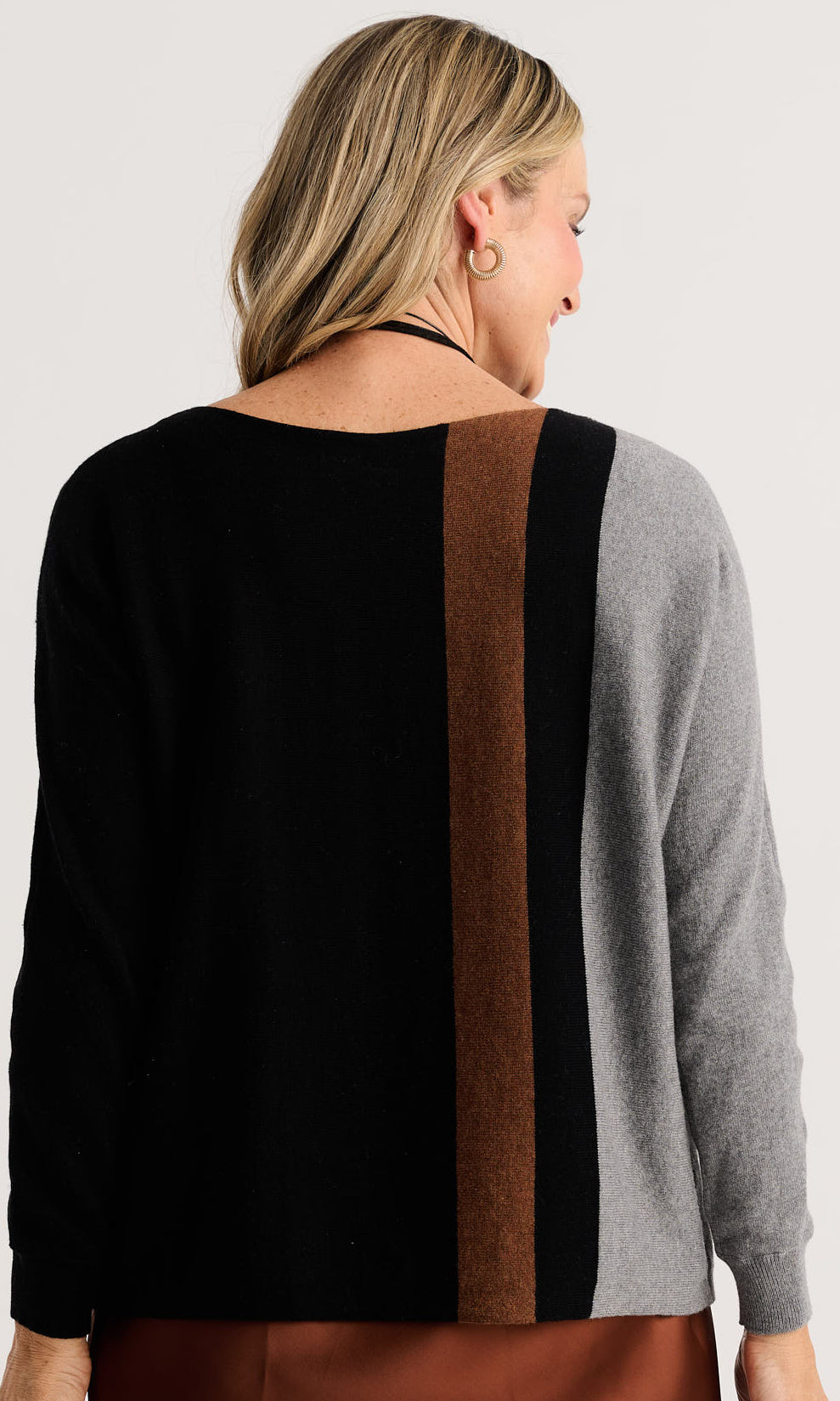 Cashmere Blend Colour Block Sweater