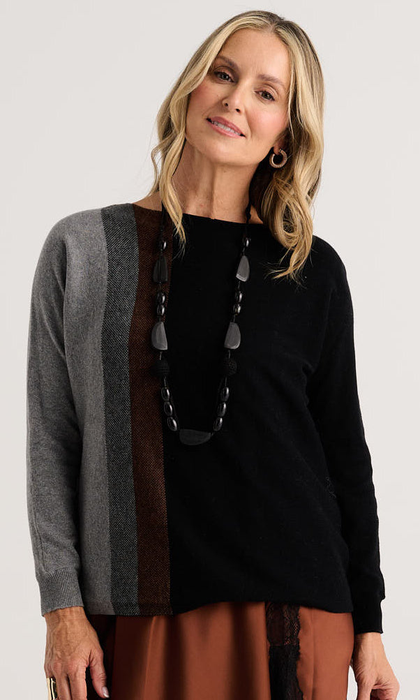 Cashmere Blend Colour Block Sweater