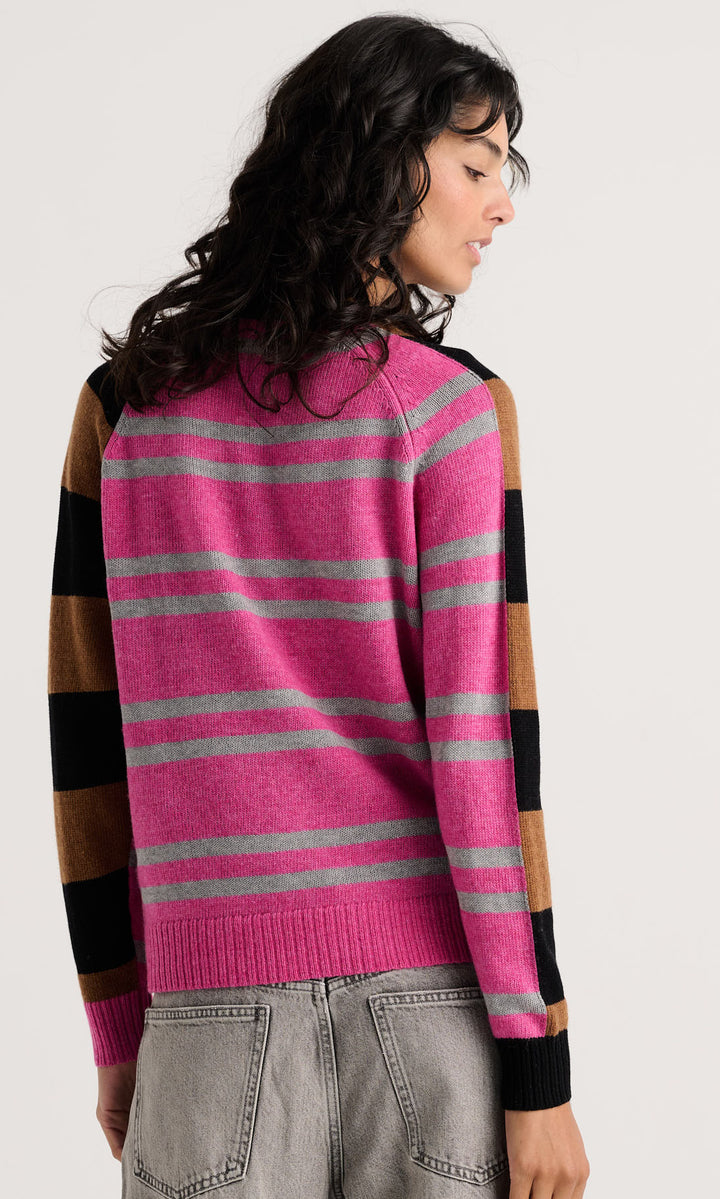 Wool Blend Button-Front Cardigan