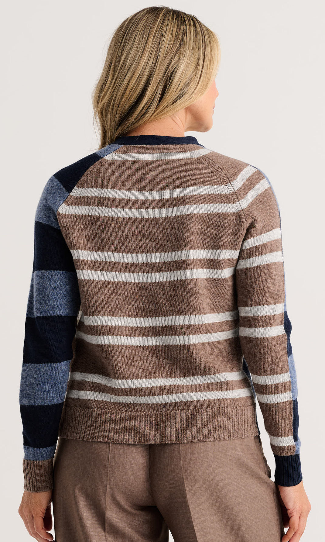 Wool Blend Button-Front Cardigan