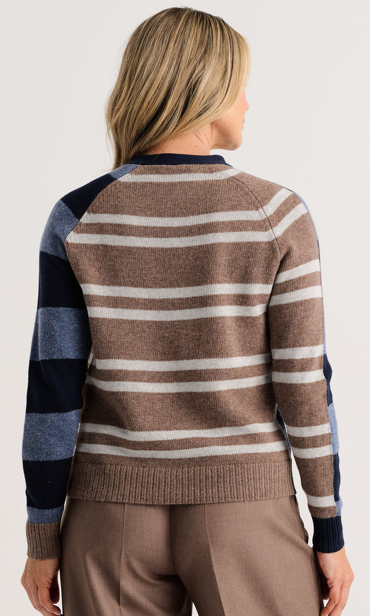 Wool Blend Button-Front Cardigan