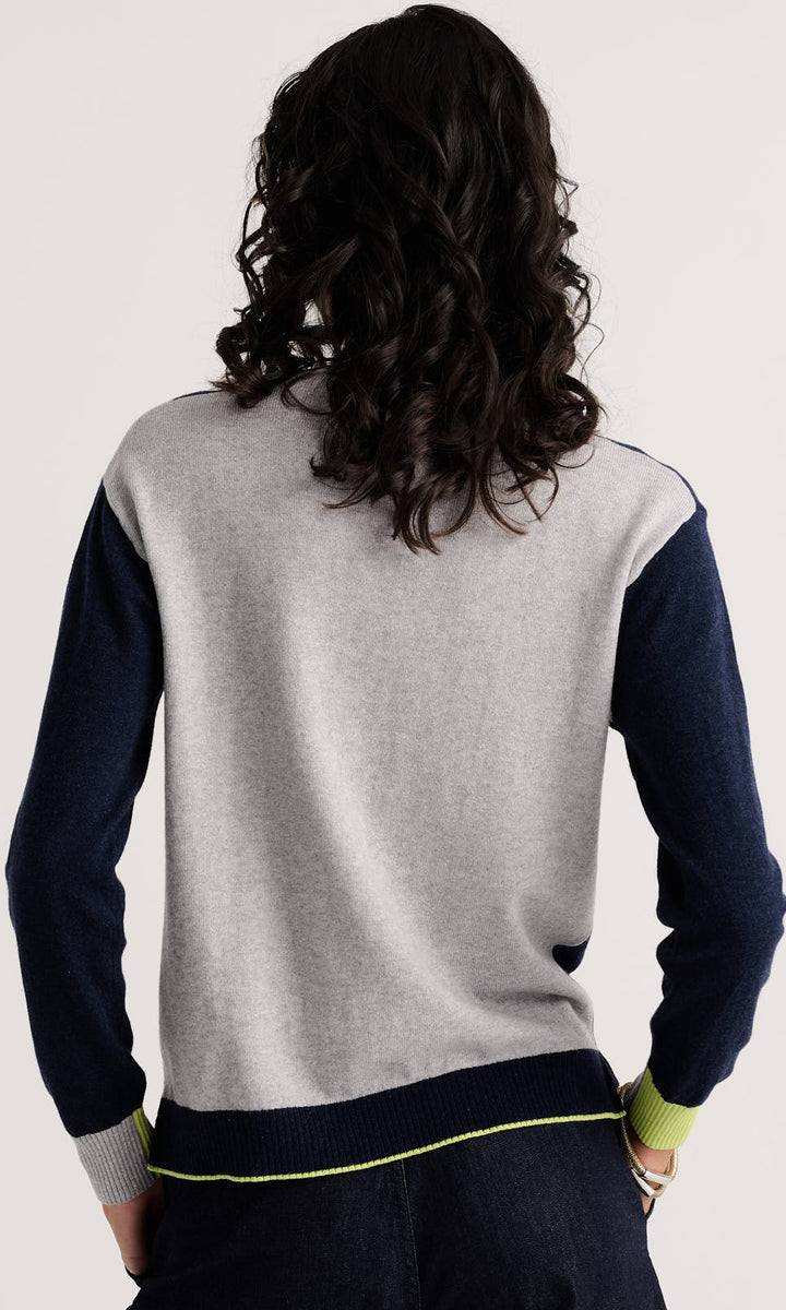Heart Detail Cashmere Blend Sweater