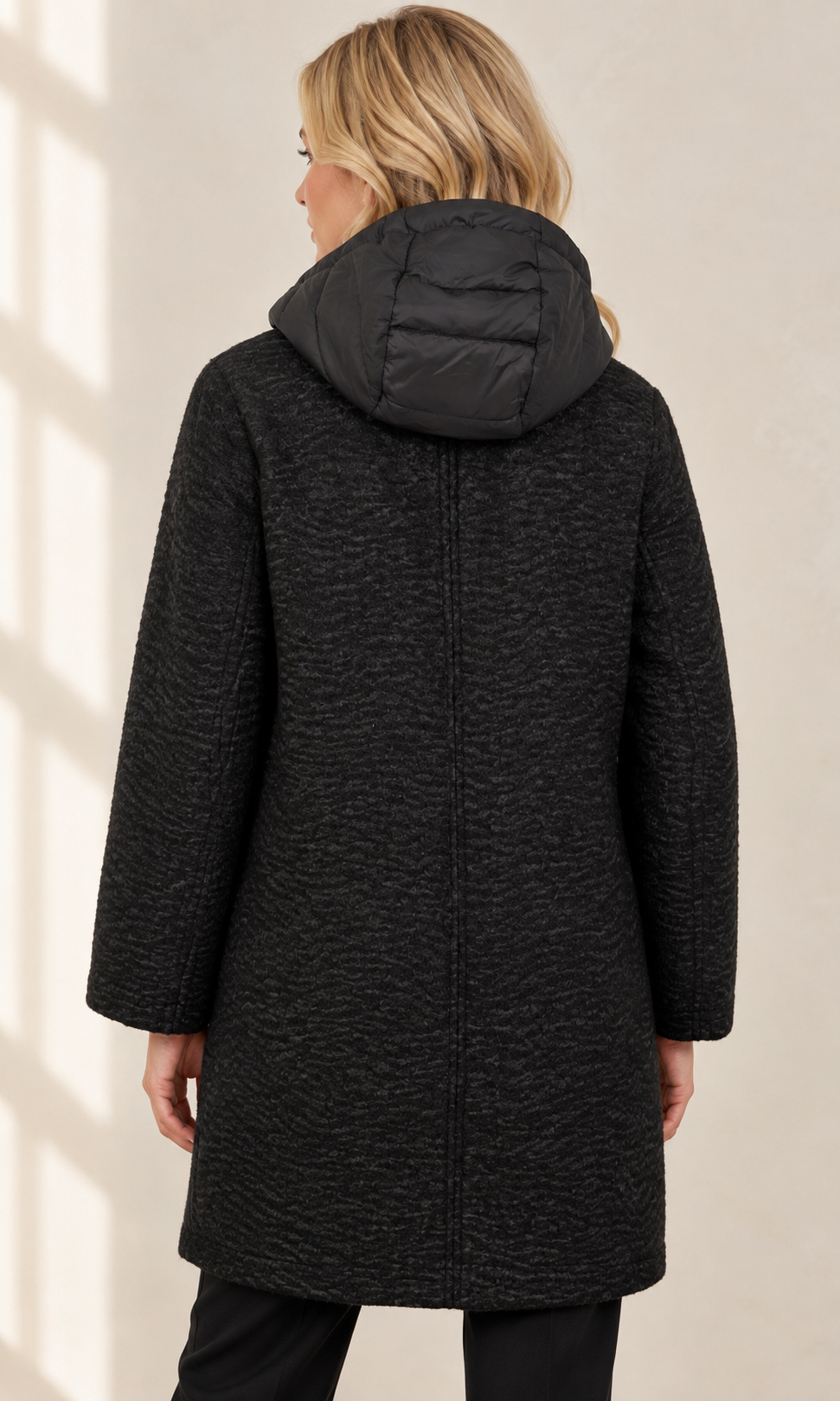 Removable Hood Layered Coat