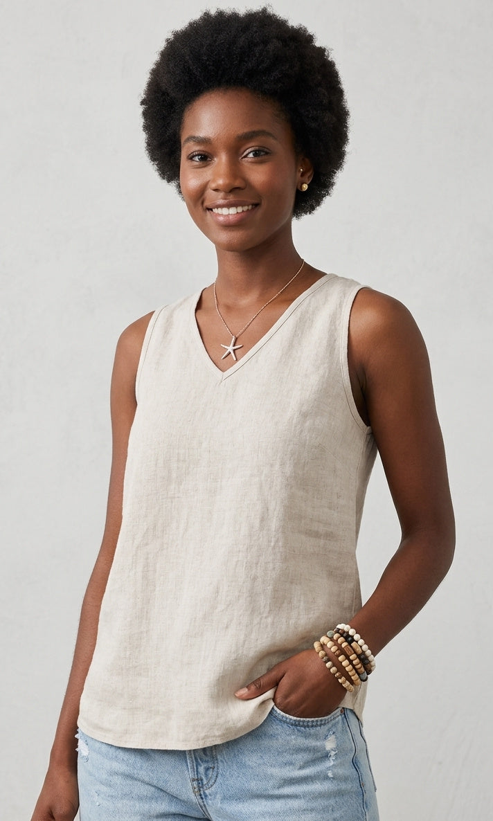 Linen-Cotton Tank