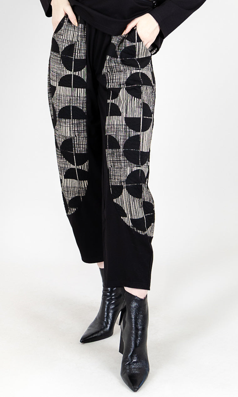 Geometric Panel Tapered Pants