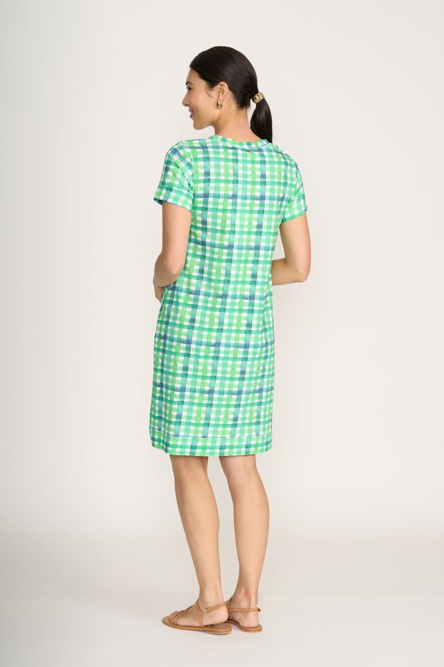 Plaid Cotton T-Shirt Dress